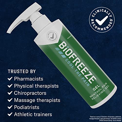 Biofreeze Menthol Pain Relieving Gel 16 FL OZ Bottle With Pump For Pain