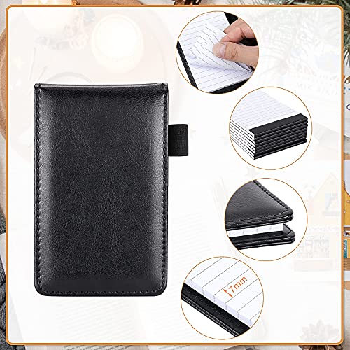 11 PCS Mini Pocket Notepad Holder Set, Meetory Leather Notebook for Men