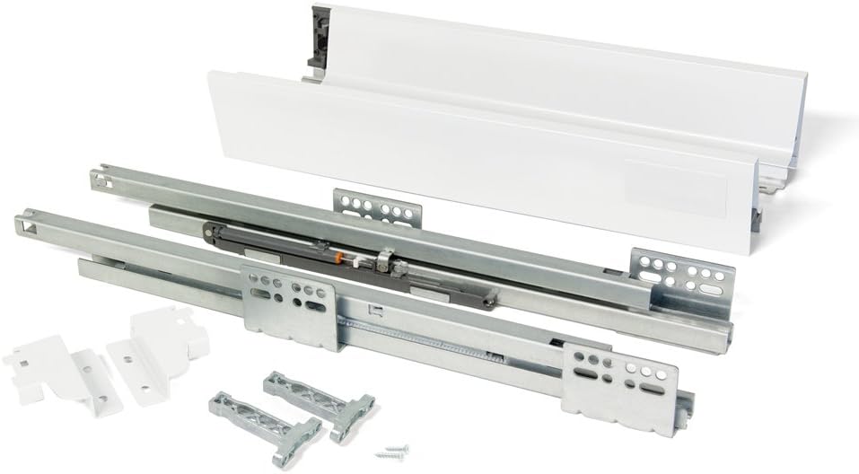Emuca Kit for kitchen or bathroom drawer with full extension runners