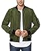 HEMOON Men's Casual Sportswear Lightweight Baseball Bomber Jacket XL Green