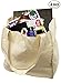 Earthwise Cotton Canvas Reusable Shopping Grocery Bag Tote Biodegradable (4 Pack) (Natural)