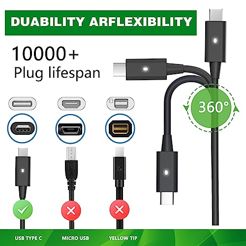 130W USB C Laptop Charger Compatible with Dell Computer XPS 15 17 9575 9500 9510 9520 9530 9700 9710 9720 9730,Precision 5470 5480 5550 5560 5530 5570 5750 5760 5770 3550 3560 3570 3571 2in1,Latitude