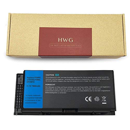 HWG FV993 FJJ4W Battery (9-Cell) Compatible Dell Precision M4600 M4700 M4800 M6600 M6700 M6800 Series, Fits P/N FV993 FJJ4W PG6RC V7M28 Laptop (11.1V 7800mAh)