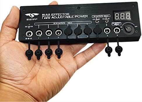 Guitar Effect Pedal Power Supply,Guitar Pedal Power Supply, Adjustable Voltage Output(9v-24v),9 Isolated DC Output