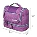 Travel Hanging Toiletry Bag, Portable Waterproof Cosmetic Travel Bag with Hanging Hook Dry and Wet Depart for Men, Women(Purple)