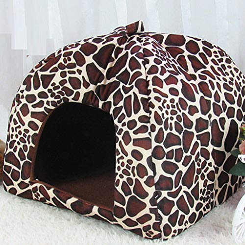 Bravetoshop Pet House Cave Bed, Strawberry House for Dog Cuddle Cave Orthopedic Dog Bed Dog Sleeping Calming Bed Self Warming Pet Pad Mattress - Soft, Washable, Anti-Slip, Moisture-Proof