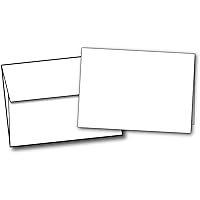 100 Pack Extra Thick Blank White Cards With Envelopes - 5.5x8.5 100lb Cardstock For DIY Printing