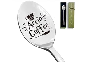 REMIFALA Accio Coffee Stainless Spoon, Coffee Spoon Gifts for Coffee Lovers Book Lovers Bookworm Friends Harry Potter Fans Birthday, Valentine, Christmas Thanksgiving Graduation Housewarming Gifts