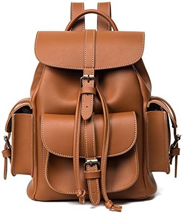 Women Backpack Purse PU Leather Vintage Drawstring Casual Daypack Girl Schoolbag