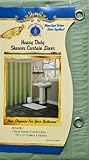 Solid Sage Green Vinyl Shower Curtain Liner Heavy Duty w/ Metal Grommets & Magnets