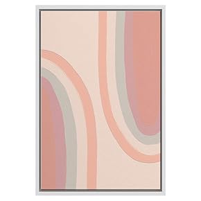 SIGNWIN Framed Canvas Wall Art Nordic Rainbow Canvas...