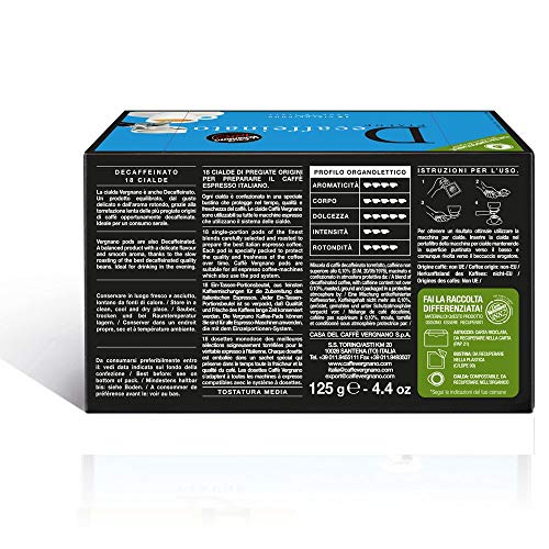 Caffè Vergnano 1882 Pads Caffè Decaffeinato (Entkoffeiniert) - Packung enthält 18 Pads – Bild 5