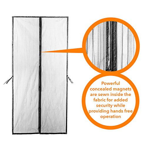 Lexi Home Upgraded Magnetic Screen Door - Door Screen with Strong Long Magnets, Hands-Free Bug Screen, Great for Patio - RV and Pet Screen Door