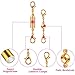 Anezus 24Pcs Necklace Clasp Magnetic Jewelry Locking Clasps and Closures Bracelet Extender for Necklaces, Bracelets and Jewelry Making (Silver & Gold)