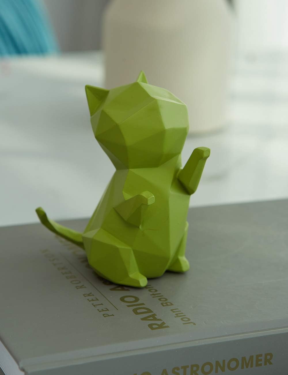 Amoy-Art 5pcs Cat Ornament Gifts Animal Arts Figurine Modern Sculpture Decor Home Statue Table Centerpiece Crafts Polyresin - Image 4