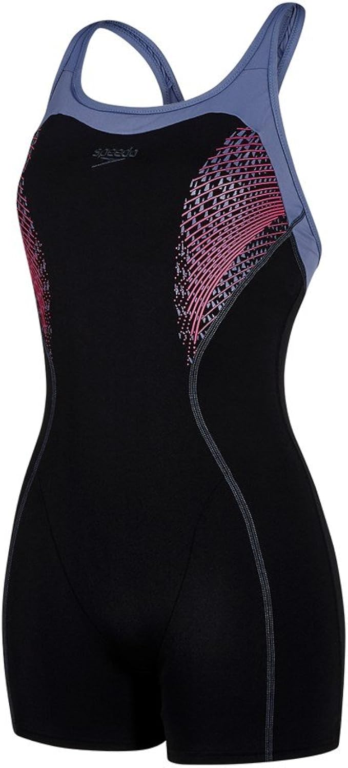 Speedo Women's Fit Legsuit Kickback Swimsuit Amazon.co.uk Clothing