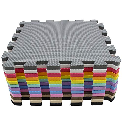 MSHEN–18PCS Foam Play Mat Tiles|Interlocking Floor Mats for
