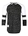 ZIMEGO Men's 3/4 Sleeve Baseball Football College Raglan Henley Athletic T-Shirt