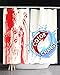 Bloody Shower Curtain Prank Set - 2 Color Changing Sheets That Turn Red When Wet, Red/White, 36x72in (91x182cm) Halloween Decoration Gag Gift Sheet That Color Changes One Side