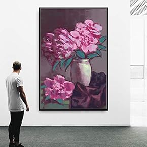 Framed Canvas Wall Art Flowers Canvas Prints Home Artwork Decoration for Living Room,Bedroom - 24x36 inches