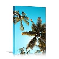 Canvas Wall Art Tree Against Sky Living Room Multicolor Nature Photography Relax/Calm Trees Tropical - 12x18 inches