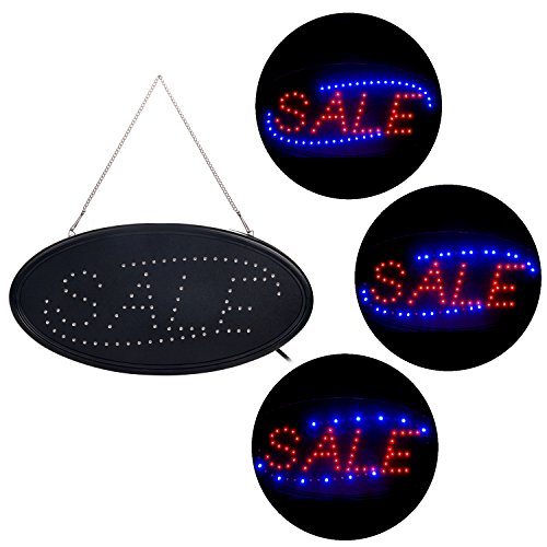 Sale Sign, Fitnate LED Neon Window Sale Sign Bright Advertising Board Electric Lighted Display Sign - Two Modes Flashing & Steady Light for Business, Retail, Walls, Shop,Store, Bar, Hotel, Holiday - Thumbnail 2