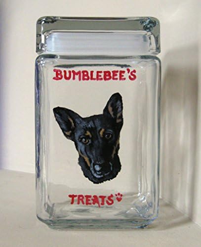 German Shepherd Custom Canister, Kitchen Decor, Pet Storage Jar, Dog Treat Container, Biscuit Holder, Custom Pet Portrait
