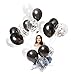 Confetti Balloons with Ribbon Roll, Glue Dots, Clips to Tie | Black & White 61 Pack | Premium Quality Balloons for Wedding Decoration, Birthday Party, Proposal | 12 Inch Prefilled | by Tom&Luca