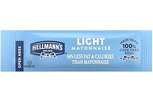 Hellmann's Light Mayonnaise Stick Packets Easy Open, Condiment for Sandwiches, Salads, Mayo Made with 100% Cage Free Eggs, Gluten Free, 0.38 oz, Pack of 210