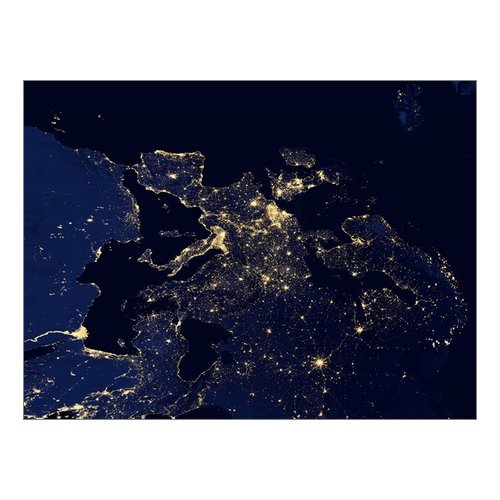 Creative Beautiful Modern Canvas Wall Art World Map Corner Light Sky Canvas Print 16 X 12