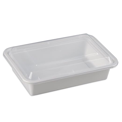 Safepro 38 oz blanco rectangular recipiente para microondas ...
