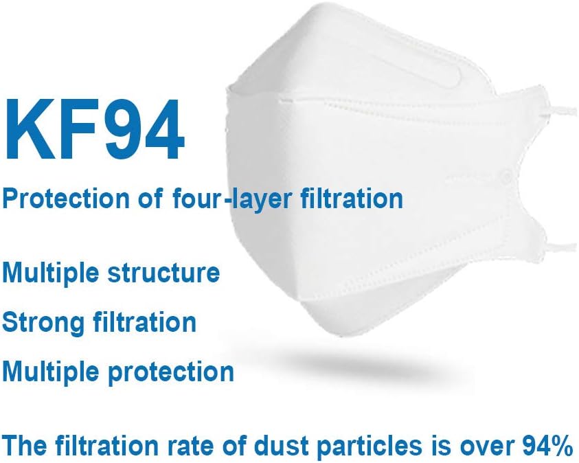 WYKsoku KF94 Face Mask, Disposable PM2.5 Dustproof Anti Haze Protective Face Mouth Mask