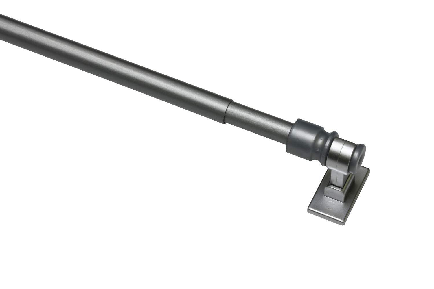 GARDINIA California Café House Bar Window Attachment for Screwing Can Be Shortened Carrier Extendible 75-135 cm Diameter 12 mm Metal Matte Silver