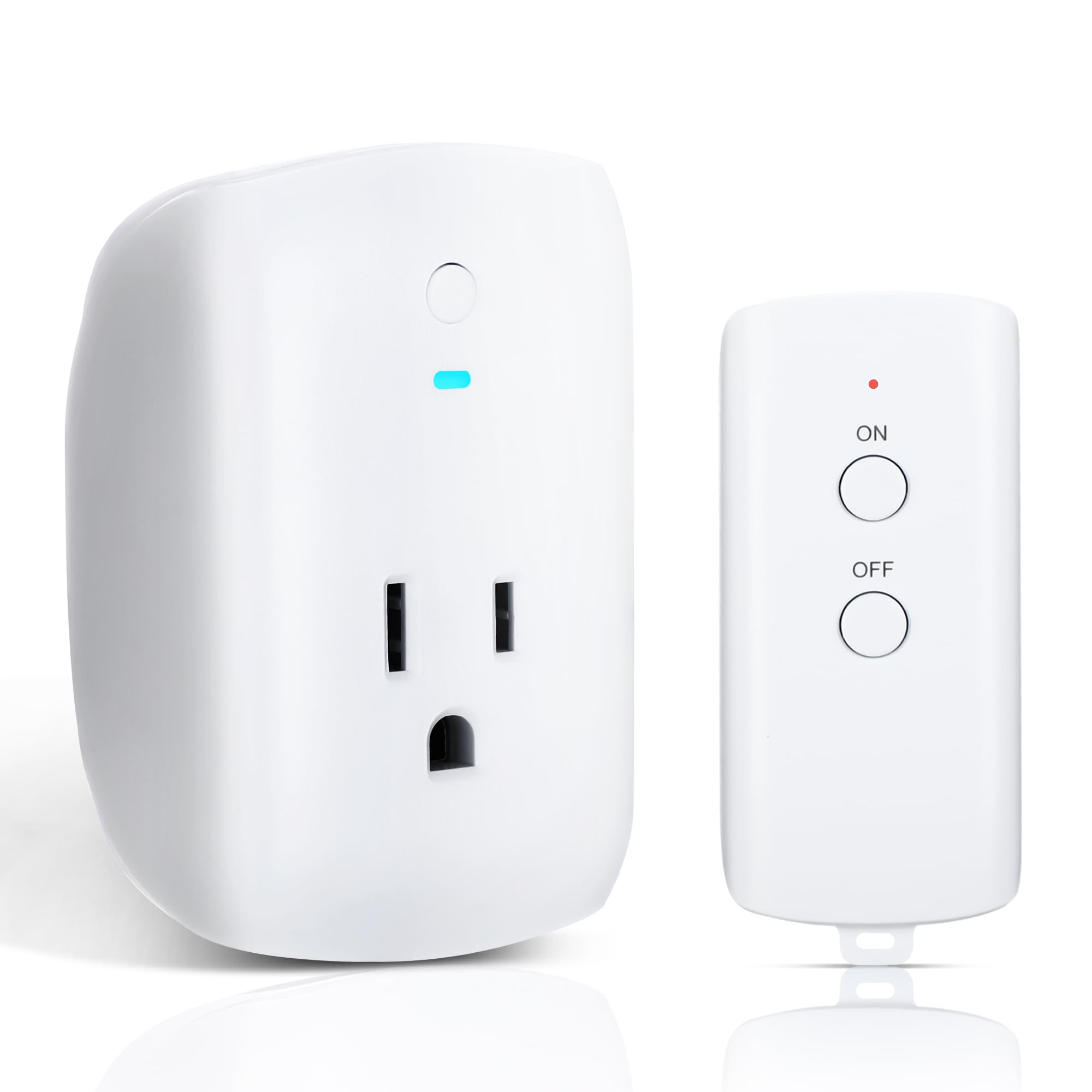 Photo 1 of 80 FT RF Range Signal Remote Control Outlet,Wireless Light Switch, Indoor Grounded 15A/1875W On Off Switch Plug for Lamps, Fans, Household Appliances,Battery Included, ETL (1 Outlet + 1Remote)