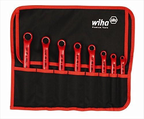 Wiha Tools 21096 15 Degree Angle Insulated Inch Deep Offset Ring Wrench - 8 Piece Set