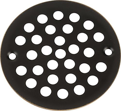 4 -1/4 inch OD Screw-in Shower Strainer with 3-3/8 inch Screw Holes- Rustic Oil Rubbed Bronze