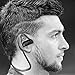 Hongge bluetooth headphones, wireless sports earbuds with silicone earhook for running,CVC 6.0 Noise Canceling waterproof headset for iPhone Samsung (black)
