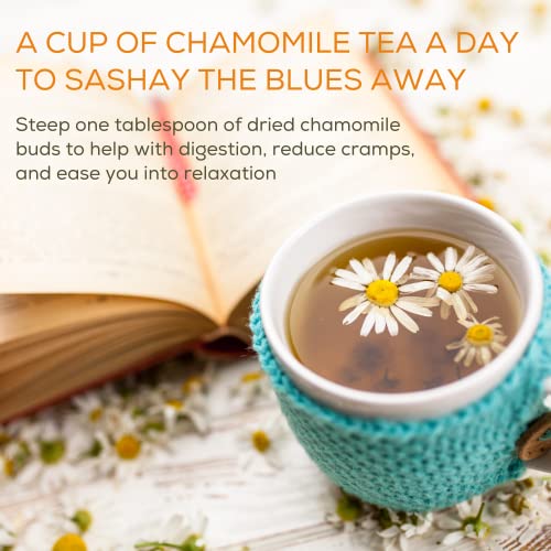 bMAKER Dried Chamomile Flowers (4oz) Bulk Bag Kosher Certified