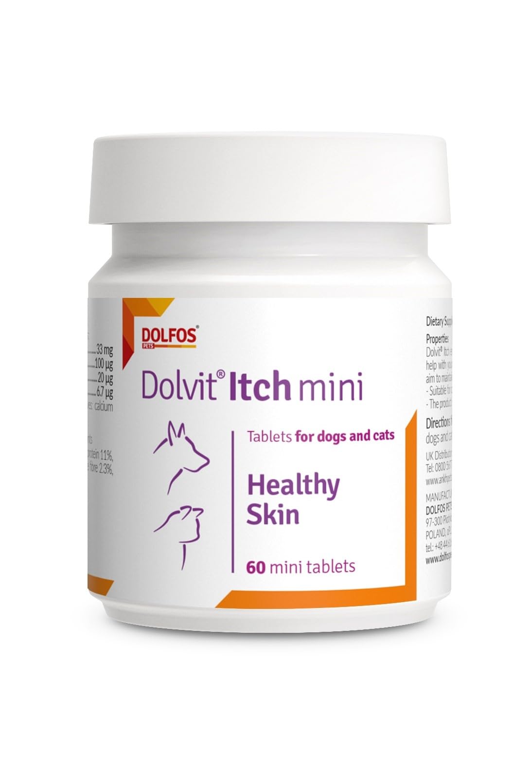 Dolvit Itch mini 60 tablets for Cats and Small Dog Breeds