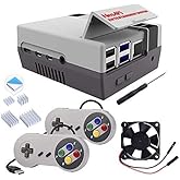GeeekPi Retro Gaming Nes4Pi Case for Raspberry Pi 4 Model B, Pi 4 Case with Fan and Heatsinks for Raspberry Pi 4 Model B