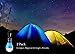 E-TRENDS 2 Pack Portable LED Lantern Tent Camp Light Bulb with Carabiner for Camping Hiking Fishing Emergency Light, Battery Powered Camping Lamp with 6 AAA Batteries(Blue)