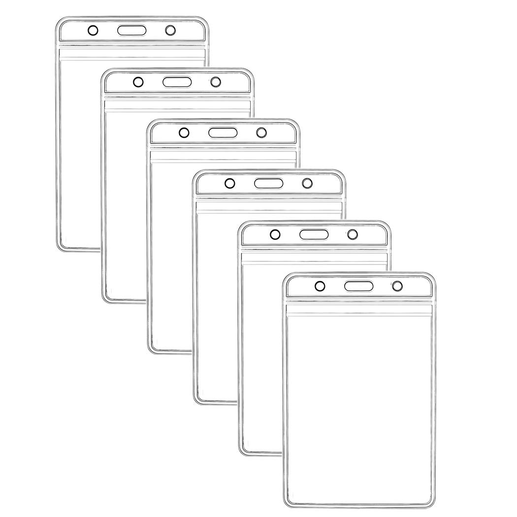 Photo 1 of KINGSUM Vertical ID Badge Holders Sealable Waterproof Clear Plastic Holder, Fits RFID/Proximity/Badge Swipe Cards or Credit Card (200Pcs, Vertical)