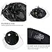 VBIGER Women's Fascinator Woolen Felt Pillbox Hat Cocktail Party Wedding Bow Veil (Black 3)