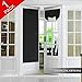 Blackout Door Curtain Panel French Door Curtain, Solid Black Door Curtains for Tricia Door, Rod Pocket Energy Efficient Patio Door Curtain Drapes, 1 Panel, 26 x 68 Inches