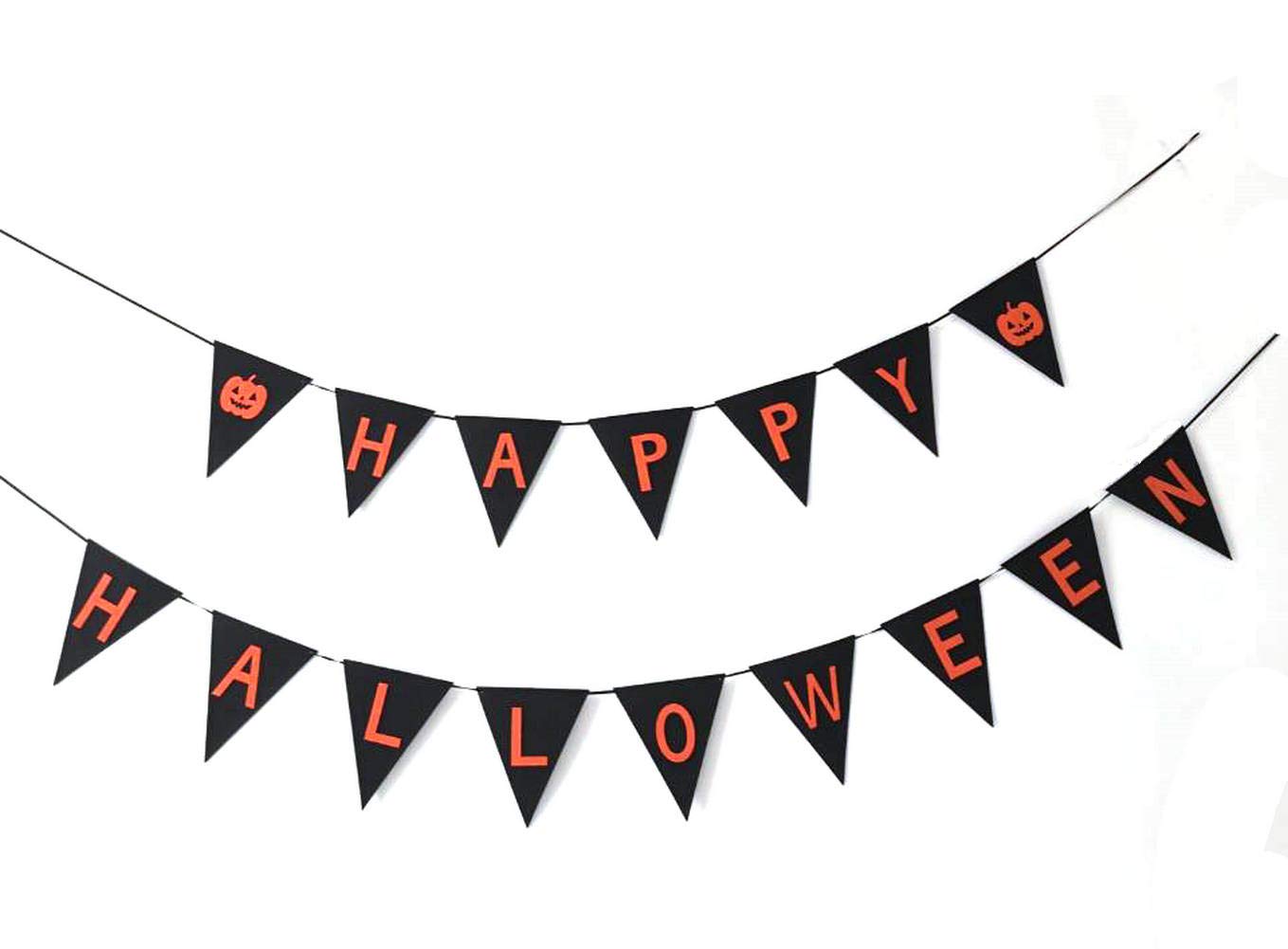 HEMARTY Happy Halloween Banner Halloween Triangle Banner Halloween