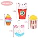 Slow Rising Jumbo SQUISHIES SET PACK of 7 - Cat Bear Donuts, Frappuccino, Popcorn， Ice Cream X2 & Donuts X2, Kawaii Squishy Toys or Stress Relief Toys PLUS BONUS Sticker Come With the Squishy for Gift