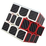 AMTopShow Super-durable, Ultra-Smooth Magic Cube/Carbon Fiber Cube with Stickers/ 3x3x3 Speed Cube Carbon Fiber in Black Stickers