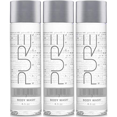 Pure by Gloss Body Wash - Luxurious Cleansing, Purifying & Moisturizing Liquid Soap for All Skin Types - Fresh Lemon Scent - 8.7oz, 3 Pack
