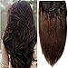 Clip in Synthetic Hair Extensions 19 Inch #Dun