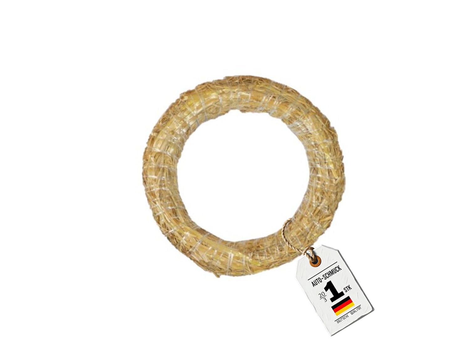 Auto-SCHMUCK Straw Wreath for Decoration (1, 20/3 cm)
